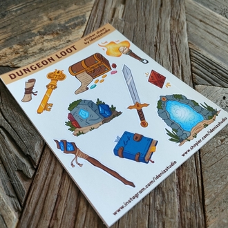 Dungeon Loot Sticker Sayfası