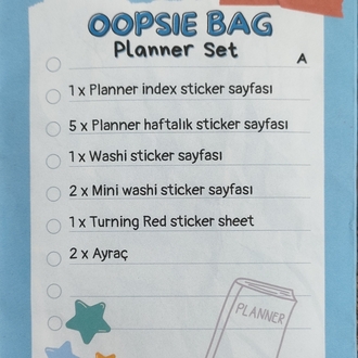 Oopsie Bag Planner Set (A-B)