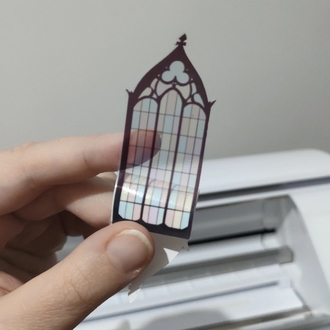 6'lı Gotik Pencere şeffaf sticker paketi