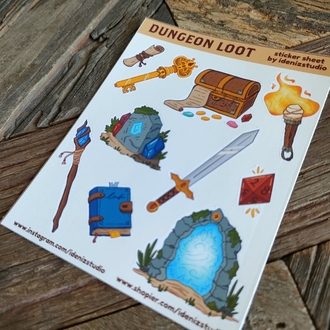 Dungeon Loot Sticker Sayfası