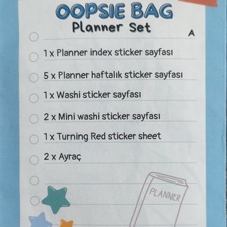 Oopsie Bag Planner Set (A-B)