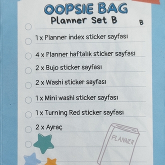 Oopsie Bag Planner Set (A-B)