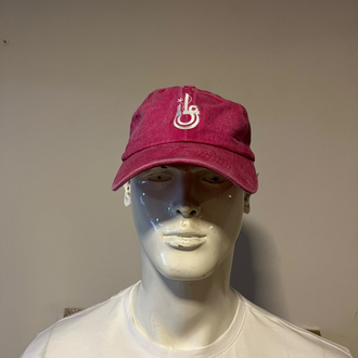 Logo Nakışlı Eskitme Şapka - Pembe 