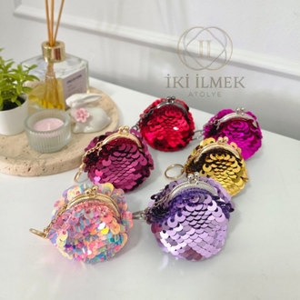 Renk Seçenekli Mini Lolipop Cüzdan & Anahtarlık | İki İlmek Atölye