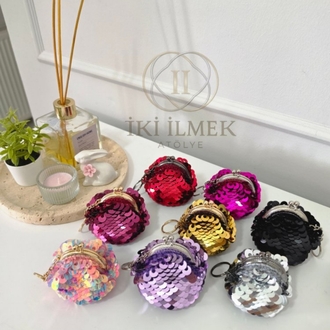 Renk Seçenekli Mini Lolipop Cüzdan & Anahtarlık | İki İlmek Atölye