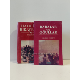 BABALAR VE OGULLARI & HALK ICIN HIKAYELER - 2 KITAP TAKIM - CHARLES DICKENS