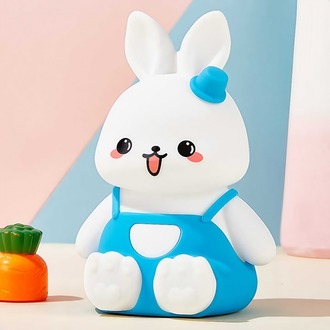 Sevimli Tavşan Şekilli Yumuşak Dokunmatik Çocuk Bebek Odası Oyuncak Gece Lambası ( Pembe)