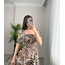 LEO BEL DETAYLI MIDI BOY ELBİSE