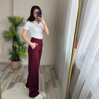 KORSAJ KEMERLİ FUL LİKRALI PANTOLON