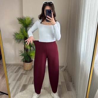 FULL LİKRALI BELİ LASTİKLİ BALON PANTOLON