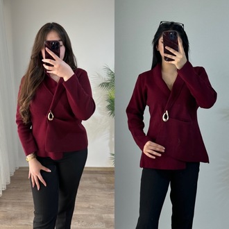 LUX KALİTE KRUVAZE YAKA HIRKA