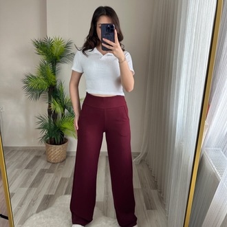 KORSAJ KEMERLİ FUL LİKRALI PANTOLON