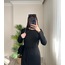 CLARA ORJ ZR SİYAH KUŞAKLI ELBİSE