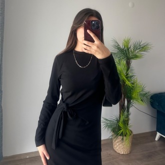 LUSİA BAĞLAMALI FUL LİKRALI ELBİSE