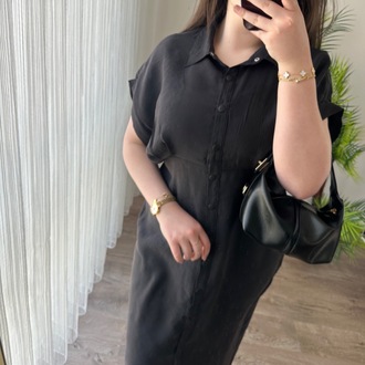 LİSA TENSEL MİDİ ELBİSE