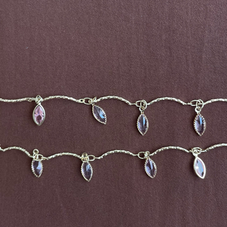 Pembe Zirkon Taşlı Gold Renk Kolye