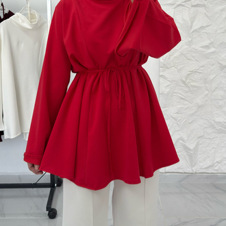 KIRMIZI / LAL HAKİM YAKA SWEAT