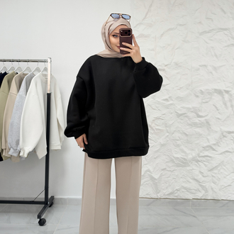 SİYAH/ LUNA OVERSİZE SWEAT