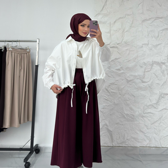 BORDO / BİLEK BOY ETEK PANTOLON
