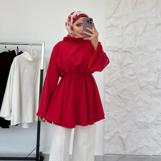 KIRMIZI / LAL HAKİM YAKA SWEAT