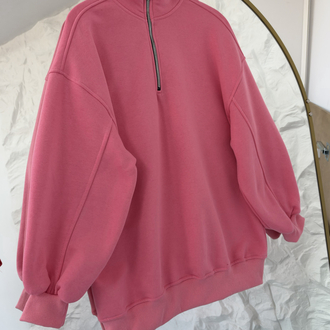 ŞEKER PEMBE/ FERMUARLI SWEAT