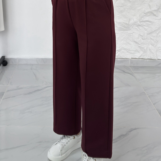 BORDO / BİLEK BOY BOL PAÇA SCUBA PANTOLON