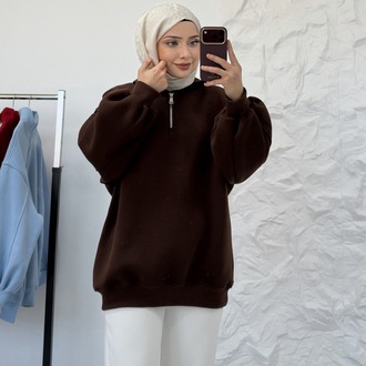 KAHVE/ FERMUARLI SWEAT