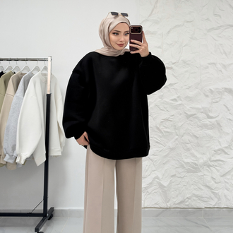 SİYAH/ LUNA OVERSİZE SWEAT