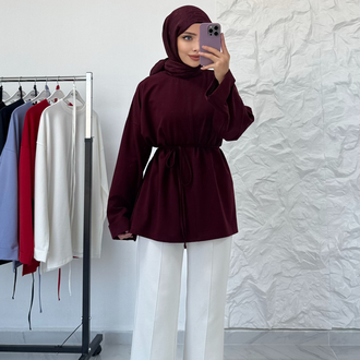 BORDO / YIRTMAÇLI İKİ İPLİK SWEAT
