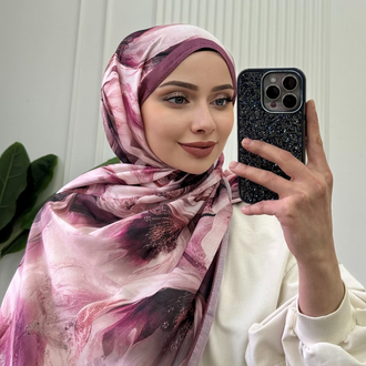 PEMBE / GELİNCİK DESEN ŞAL