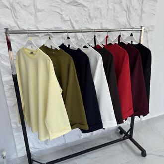 YAĞ YEŞİL / YIRTMAÇLI İKİ İPLİK SWEAT