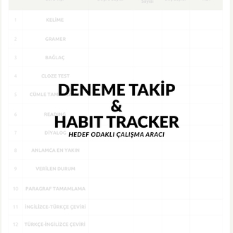 Deneme Takip Çizelgeleri