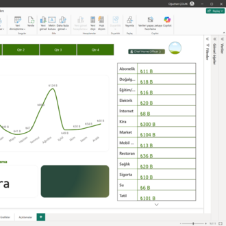 Power BI Kişisel Bütçe Takip Programı