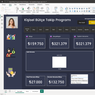 POWER BI | KİŞİSEL BÜTÇE TAKİP PROGRAMI | 100 Kişiye Özel İndirim