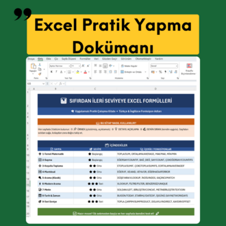 Excel Pratik Yapma Dokümanı-Sıfırdan İleri Seviye