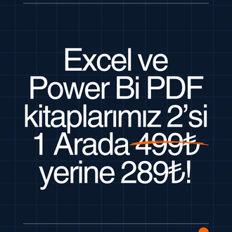 Excel ve Power BI Uzmanlık Seti (2 PDF Kitap) | Veri Analizi, Dashboard, Formüller ve Raporlama