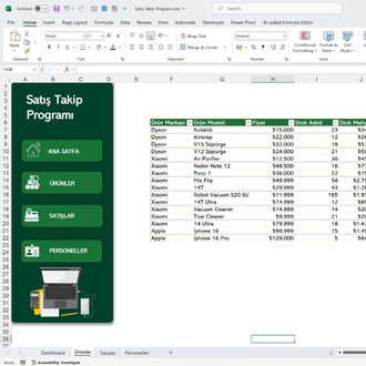 Excel Satış Takip Programı | DashBoard ve Grafikler