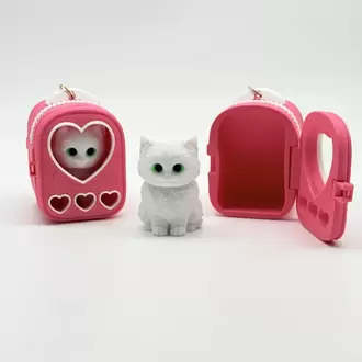 Kalpli Çantalı Kedi Charm Anahtarlık ve Oyuncak Seti