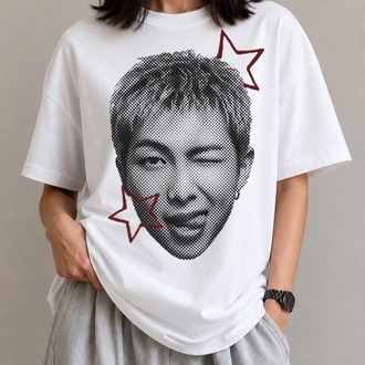 BTS BASKILI TİŞÖRT Hyung line