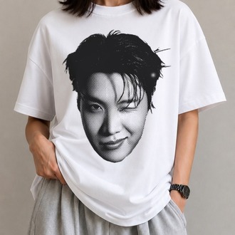BTS BASKILI TİŞÖRT Hyung line 