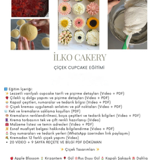  Çiçek Cupcake Eğitim Paketi – İlko Cakery 