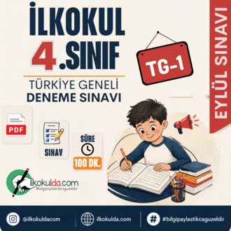 4. Sınıf PDF Eylül Ayı Türkiye Geneli Deneme Sınavı (TG-1) | 2026-2027