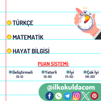 2. Sınıf 05. Hafta (06-10 Ekim) Süreç Değerlendirme Sınavı (SODES)