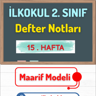 2. Sınıf 15. Hafta (22-26 Aralık) Maarif Modeli Defter Notları
