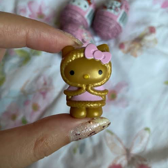 Gold Hello Kitty Mini Figürler