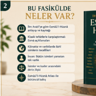 İbn Arabî ve Tasavvuf Büyüklerine Göre Esmâü'l-Hüsnâ | 1. Fasikül