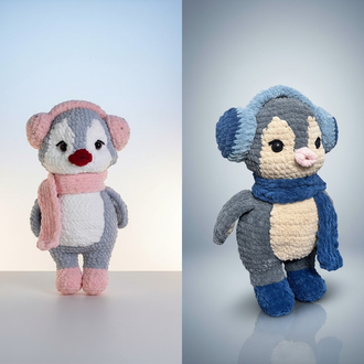El Yapımı Atkılı Penguen Amigurumi | Sevimli Peluş Oyuncak