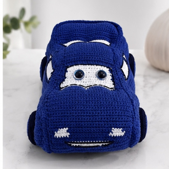 El Örgüsü Amigurumi Mavi Araba | Dekoratif & Oyun Arkadaşı
