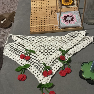 Kirazlı anne kız bandana