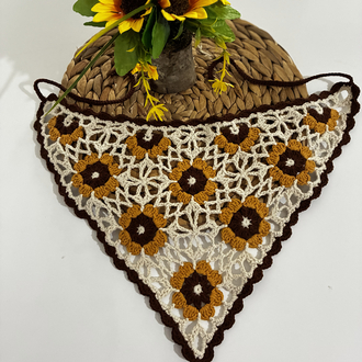 Ayçiçeği bandana krem